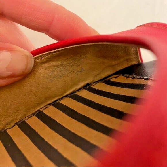 Splendid Davenport Wooden Peep Toe Platform Heels Shoes Red Tan Womens Size 7 - Picture 8 of 8